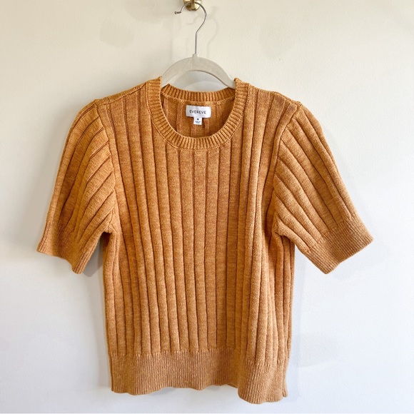 Evereve Sweaters - Evereve Ribbed Knit Short Sleeve Sweater